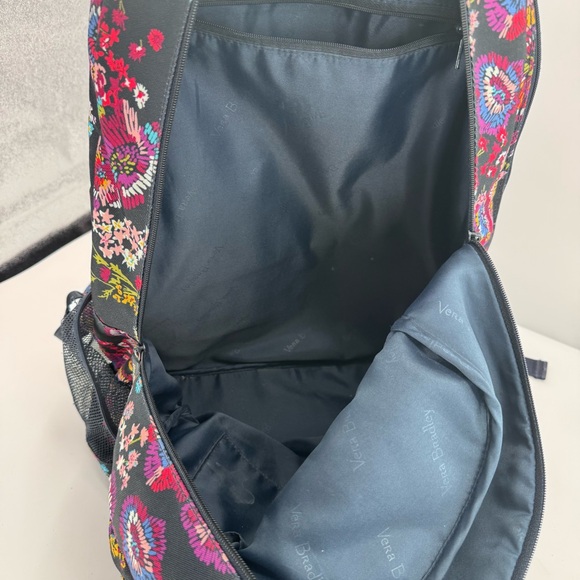 Vera‎ Bradley Backpack Lighten Up Essential Midnight Wildflowers Travel Bag - Picture 9 of 13